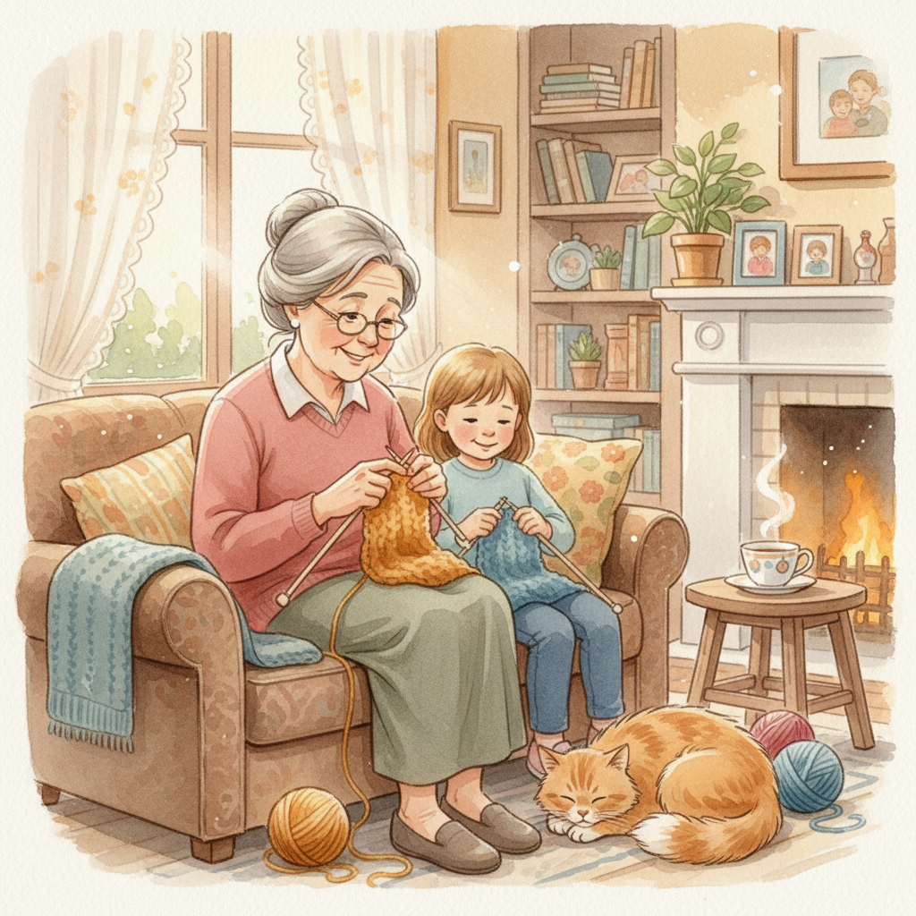 Grandma and grandchild